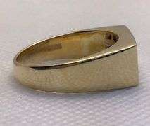 SIMPLE YET ELEGANT 14K YELLOW GOLD THREE ROW INVISIBLE SETTING DIAMOND RING