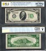 $10 1934-A FRN, Fr. 2006-D* Scarce Cleveland Star PCGS-B Ch AU 58PPQ