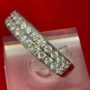 CERTIFIED 14K WHITE GOLD AND DIAMOND BAND