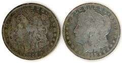 1896-O & 1899-S Morgan Silver Dollars