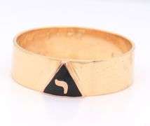 14kt Yellow gold masonic D.C ring