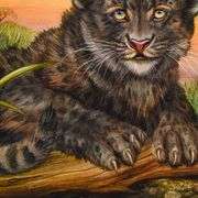Black Leopard Cub by Katon Original