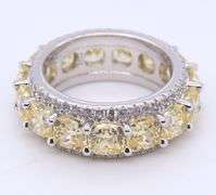 925 	Sterling Silver Yellow Cubic Zirconia Band