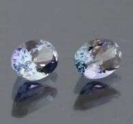 Superb 1.84ct blue violet Tanzanite pair