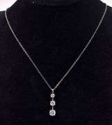 Sterling Silver Past, Present and Future Pendant Necklace