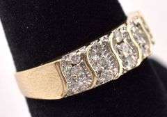 Lively 10K Yellow Gold Diamond Ring