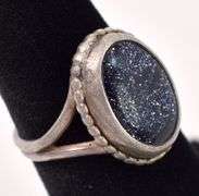 Sterling Silver Purple Glittery Resin Ring