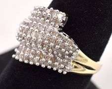 Sparkling 10K Yellow Gold Diamond Ring