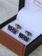 Handsome Pair Jeweled Style Cufflinks By Carelli