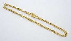 Durable 14K YG Anchor Link Bracelet