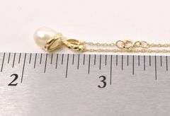 Adorable 14K Yellow Gold Pearl Pendant Necklace