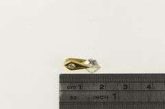 14K Yellow Gold Cushion CZ Fancy Illusion Drop Pendant