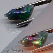 Dazzling 3.23ct free form black Opal vein