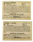 2 Bowman Gum 1952 Football Cards
