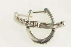 14K White Gold 18.6mm Diamond Statement Hoop Earrings