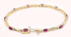Joyous 10K Yellow Gold Ruby and Diamond Bracelet