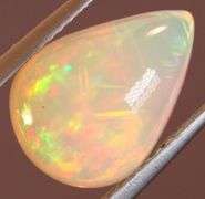 Exciting high fire 3.96ct patchwork patterned Jelly Opal