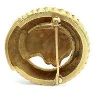 Barry Kieselstein Cord Circle Brooch in 18K