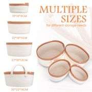 4x Cotton Rope Storage Baskets