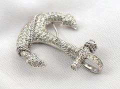 Stunning 14k WG Diamond Laden Anchor