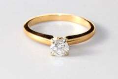 Classic Diamond Solitaire Gold Ring