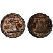 1950 &1956 Darkly Toned BU Franklin Halves