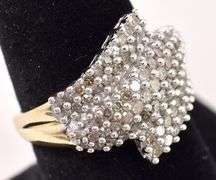 Sparkling 10K Yellow Gold Diamond Ring