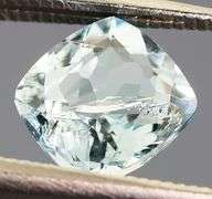 Platinum blue 1.15ct Aquamarine cushion