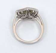 Sweet Heart Ring with yellow & White Diamonds