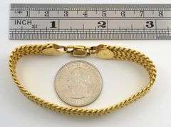Wide 14K YG Arrow Link Bracelet