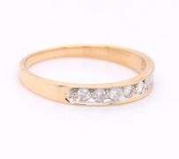 Sparkling Yellow Gold Diamond Band