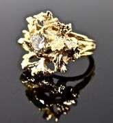 Unusual 1 Carat Champagne Diamond 14K Ring