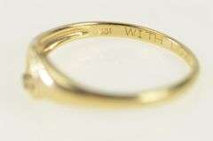 10K Yellow Gold Diamond Heart Vintage Love Symbol Ring