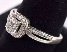 Sterling Silver Diamond Ring