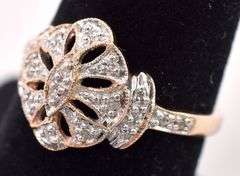 Glorious 10K Two Tone Gold Diamond Ring