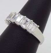 Elegant Emerald Cut Diamond Band