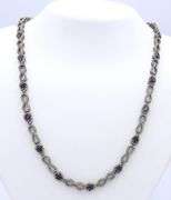 Elegant sapphire & diamond necklace