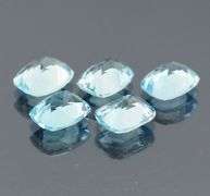 Dazzling 8.58ct vivid blue cushion cut Topaz set