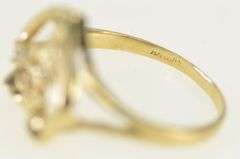 10K Yellow Gold Diamond Guardian Angel Heart Love Ring