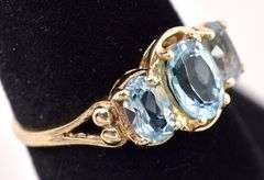 Cheeky 10K Yellow Gold Blue Topaz Ring