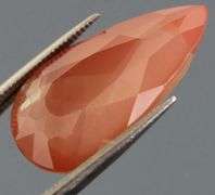 Huge! 12.76ct color shifting peach and green Andesine