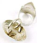 2 Large Sterling Turquoise Navajo Rings