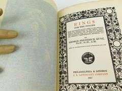 1917 Rings for the Finger Historical Antique Book