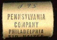 Bank-Wrapped Roll of 1956 Franklin Half Dollars