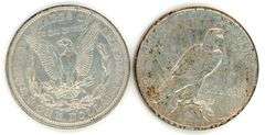 2 Different US Silver Dollars: 1921 & 1934