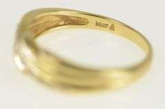 14K Yellow Gold Simple Diamond Classic Wedding Band Ring