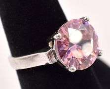 Sterling Silver Pink CZ Ring