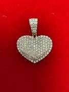 CERTIFIED 10K GOLD AND DIAMOND HEART PENDANT