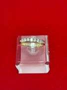 LADIES 14K YELLOW GOLD AND DIAMOND BAND