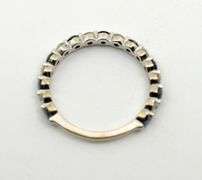 14K WG Blue & White Diamond Band